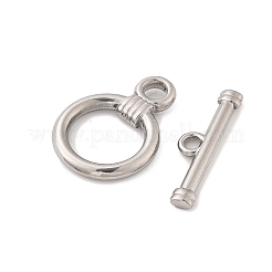 304ステンレススチールトグル留め具  リング  ステンレス鋼色  リング：23x16.5x3mm  バー：6x24x2mm  穴：3.5mm&nbsp;STAS-B081-01P