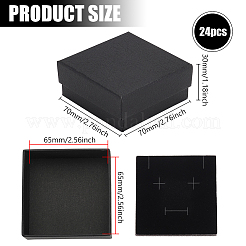 Square Kraft Paper Necklace Earring Storage Gift Boxes&nbsp;CON-WH0095-88A