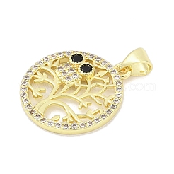 Brass Micro Pave Cubic Zirconia Pendants&nbsp;KK-D317-137G