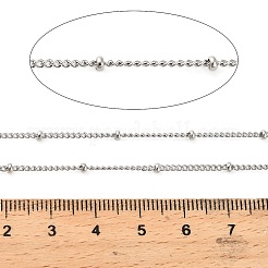 304 Stainless Steel Rondelle Beaded Satellite Chains&nbsp;CHS-G040-03P