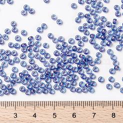 MIYUKIラウンドロカイユビーズ  日本製シードビーズ  （rr2270)ファンシーライニングアクアピンク  8/0  3mm  穴：1mm  約422~455PCS /ボトル  10 G /ボトル&nbsp;SEED-JP0009-RR2270
