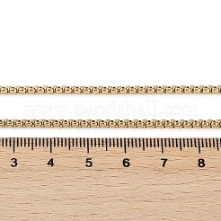 PVD真空メッキ304ステンレススチールベネチアンチェーンネックレス  長持ちメッキ  ゴールドカラー  23.62インチ（60cm）&nbsp;NJEW-P244-01G