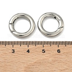 変色防止リング 滑らかな 304 ステンレス スチール スプリング ゲート リング  Oリング  留め金スナップ  ステンレス鋼色  18x3.5mm&nbsp;STAS-E073-06-A