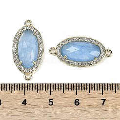 Dyed Natural White Jade Faceted Oval Links&nbsp;G-B126-06G-01