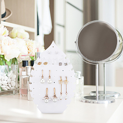 4Pcs Leaf Shaped Acrylic Slant Back Earring Display Stands&nbsp;EDIS-FG0001-62