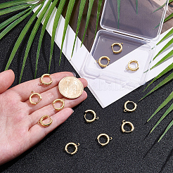 12Pcs Brass Huggie Hoop Earring Findings&nbsp;KK-CN0003-37