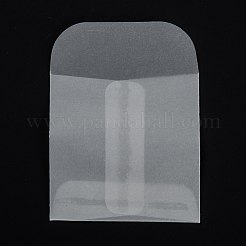 正方形の半透明のパーチメント紙バッグ  ギフトバッグやショッピングバッグ用  透明  8cm  バッグ：6x6x0.04センチメートル&nbsp;CARB-A005-02C
