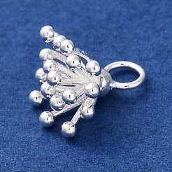 スターリングシルバーの花火チャーム925個  銀  13x12x10mm  穴：3.5mm&nbsp;STER-A032-02S