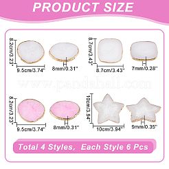 4Pcs 4 Style Resin Imitation Agate Color Palette&nbsp;MRMJ-NB0001-19