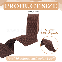 10 Rolls 10 Colors Polycotton Ribbon&nbsp;OCOR-PH0004-82B