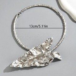 Exaggerated Zinc Alloy Crystal Rhinestone with Plastic Pearl Leaf Choker Necklaces for Women&nbsp;FS-WGACF56-02