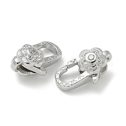 Brass Micro Pave Clear Cubic Zirconia Lobster Claw Clasps&nbsp;KK-M308-17P
