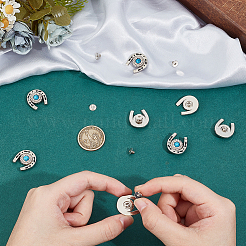 12Sets Zinc Alloy & Resin Coin Screw Rivet&nbsp;FIND-CP0003-39A
