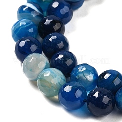 Natural Striped Agate/Banded Agate Beads Strands&nbsp;G-A246-8mm-07