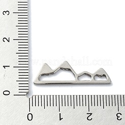 変色しない201ステンレススチールカボション  レーザー切断  山  ステンレス鋼色  8.5x27x1mm&nbsp;STAS-C097-53P