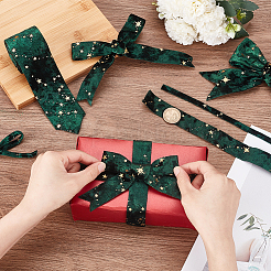 3 Rolls 3 Styles Star Polyester Velvet Ribbon&nbsp;OCOR-GA0002-52A