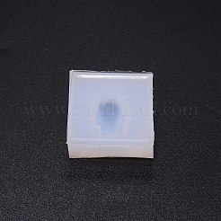 DIY食品グレードシリコンモールド  レジンキャストペンダントモールド  人形の髪作りに  ホワイト  36x36.5x15mm  内径：21x18.5mm&nbsp;DIY-TAC0012-42