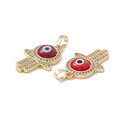 Rack Plating Eco-friendly Brass Micro Pave Clear Cubic Zirconia Pendants&nbsp;LAMP-G157-02G