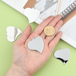 Tarnish Resistant 201 Stainless Steel Heart Stamping Blank Tag Pendants&nbsp;STAS-S031-16