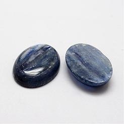 楕円形の天然藍晶石/シアン石/ジステンカボション  25x18x5~6mm&nbsp;G-O147-01H