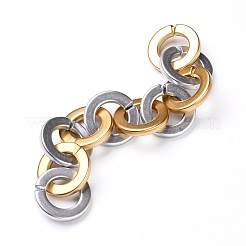 手作り不透明スプレー塗装アクリル rolo チェーン  溶接されていない  ミックスカラー  31.5x4.5mm  39.37インチ（1m）/連  1連 /セット&nbsp;AJEW-JB00847
