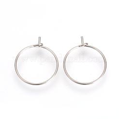 Tarnish Resistant 304 Stainless Steel Hoop Earrings&nbsp;STAS-R071-31
