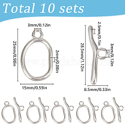 10Sets 304 Stainless Steel Toggle Clasps&nbsp;STAS-SC0008-84