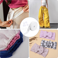5M Flat Elastic Cord/Bands with Buttonhole&nbsp;DIY-CY0002-13A
