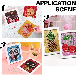 DIYのダイヤモンド絵キット  プラスチック製のシングルヘッドネイルアートラインストーンピッカーペンを含む  プラスチックスクレーパーツール＆化粧品クリームジャー  ステンレス製のビーズピンセットとトレイプレート  ミックスカラー  20x20x2mm&nbsp;DIY-CA0001-30