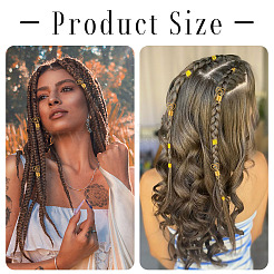 合金ドレッドヘアビーズ10個  編組髪のペンダントの装飾クリップ  ハート  29x17x10mm  穴：4.5mm  内径：8mm&nbsp;FIND-TA0008-53A