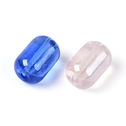 模造ヒスイのガラスビーズ  バレル  ミックスカラー  9x6~6.5mm  穴：1.2~1.4mm  約：2857個/ 1000 G&nbsp;GLAA-T025-82M