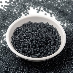 MIYUKIラウンドロカイユビーズ  日本製シードビーズ  （rr152f）マット透明グレー  8/0  3mm  穴：1mm  約422~455PCS /ボトル  10 G /ボトル&nbsp;SEED-JP0009-RR0152F