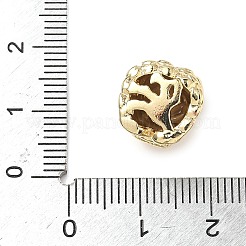 Brass Micro Pave Cubic Zirconia Beads&nbsp;ZIRC-I356-45G