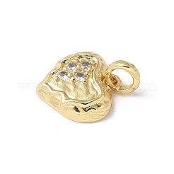 Brass Micro Pave Cubic Zirconia Pendants&nbsp;KK-P290-44A-G
