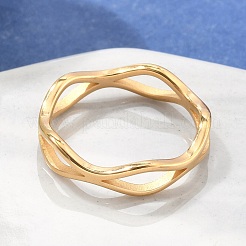 Unisex Ion Plating(IP) 304 Stainless Steel Finger Rings&nbsp;RJEW-E164-04G