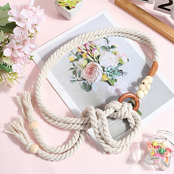 2Pcs 2 Colors Handmade Weaving Cotton Tie Knot Waist Chain Belts for Women Ladies Dress&nbsp;AJEW-CP0010-56A
