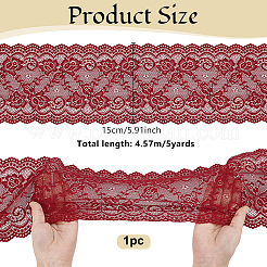 1 Roll 10% Spandex & 90% Nylon Lace Ribbon&nbsp;OCOR-OC0001-96D