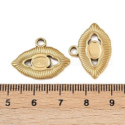 304ステンレススチールペンダントカボションセッティング  目  イオンプレーティング（ip）  18KGP本金メッキ  トレイ：4x6mm  17x23x2mm  穴：2.5mm&nbsp;STAS-A194-02G