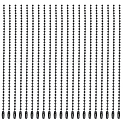 コネクター付き鉄球チェーン100個。  ハンダ付け  ボールチェーンハングタグ作成用  ブラック  15x0.25cm&nbsp;IFIN-SP0001-67EB