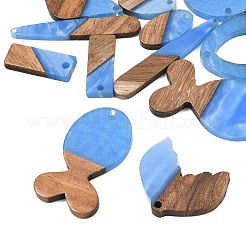 Walnut Wood & Opaque Resin Pendants&nbsp;WD-CBA583A-19