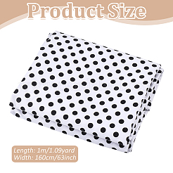 1mの水玉模様の綿生地  服飾材料  DIYの工芸品について  ブラック  1600x0.2mm&nbsp;DIY-WR0005-59B