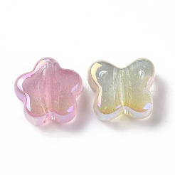 UV Plating Rainbow Iridescent Luminous Acrylic Beads&nbsp;OACR-E010-12