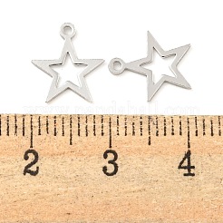 925 Sterling Silver Hollow Star Charms&nbsp;STER-B005-38P
