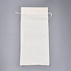 Rectangle Polyester Imitation Burlap Packing Pouches&nbsp;ABAG-N009-01A