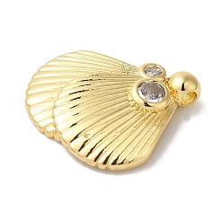 Brass Micro Pave Cubic Zirconia Pendants&nbsp;KK-S391-12G