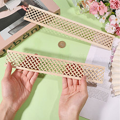 木製のフェンスと中庭の装飾  ドールハウスミニチュア  長方形  ナバホホワイト  305x52.5x7mm&nbsp;LS-DIY-WH0671-387B