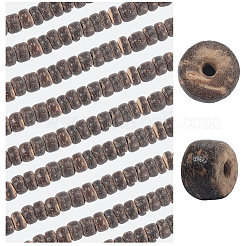 6連売り天然ココナッツシェルロンデルビーズ連売り  シエナ  5x2~5mm  穴：1mm  約134個/連  15.4インチ（39.12cm）&nbsp;COCB-SC0001-02C