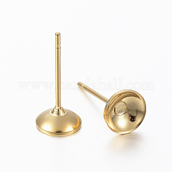 304 Stainless Steel Stud Earring Settings&nbsp;STAS-H558-13G