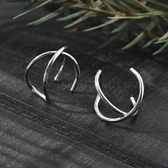 304 Stainless Steel Cross Clip on Nose Rings&nbsp;AJEW-A062-03P