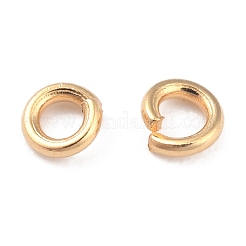 Rack Plating Brass Open Jump Rings&nbsp;KK-O139-18D-G